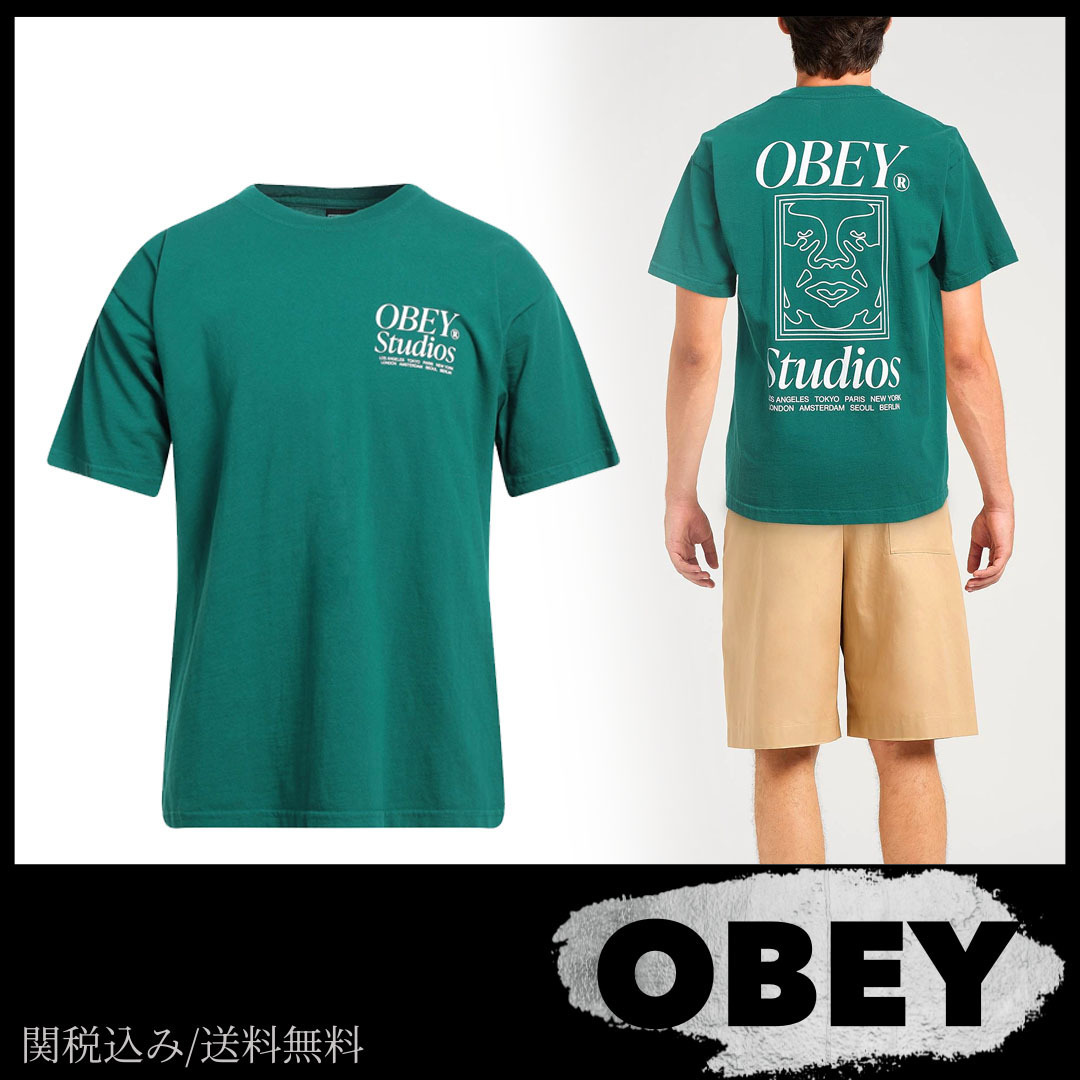 Tシャツ【OBEY】関税込み/送料無料 プリントあり 無地 コットン