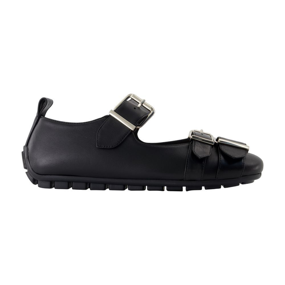 フラットシューズ Buckle Grip Ballerina - Simone Rocha - Leather - Black