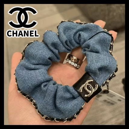 【上品華やかシュシュ】CHANEL ヘアアクセサリー CHANEL シャネル リボン シュシュ AAA424 B18100 アクセサリー