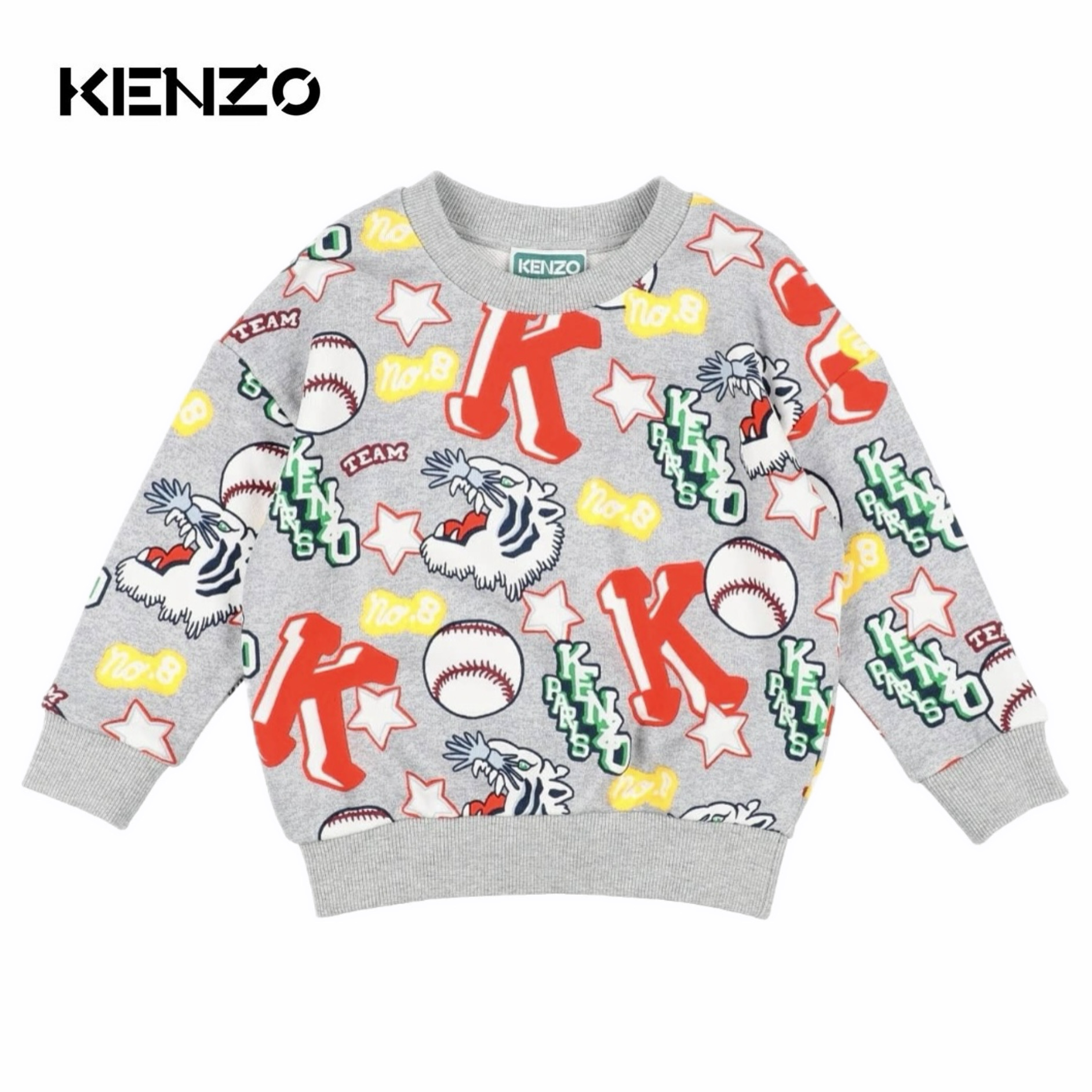 大人もOK KENZO KIDS 長袖 スウェット タイガー ロゴ/送料関税込