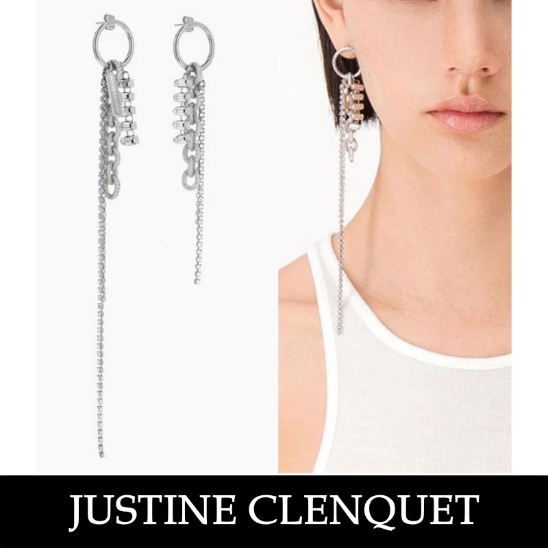 すぐ届く【Justine Clenquet】CHLOE CRYSTAL EARRINGS