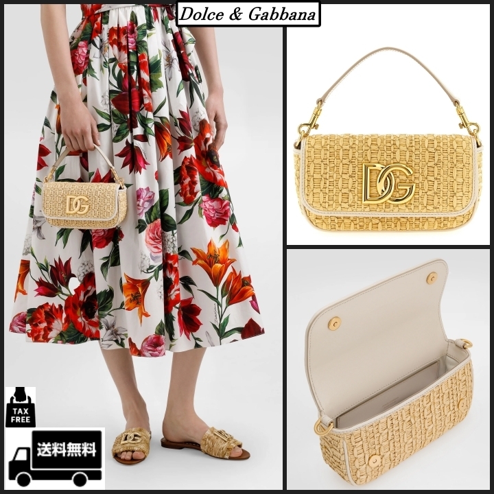 【Dolce & Gabbana】ラフィア クロシェ ショルダーバッグ