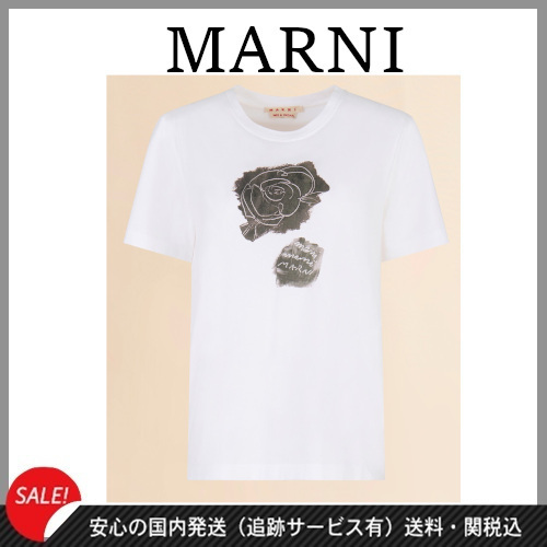 緊急セール【マルニ】スクレイプドローズTシャツ★送料関税込