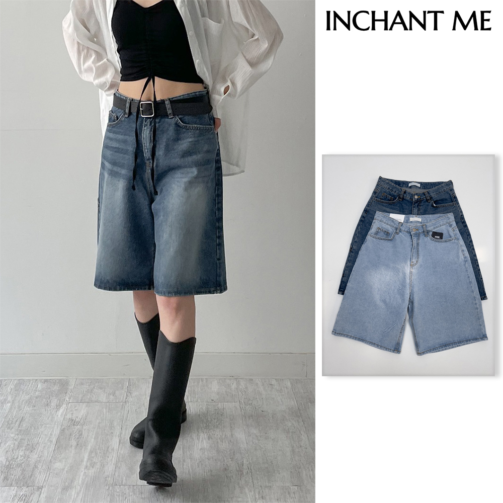 【INCHANT ME】923 Carpenter Bermuda Denim Pants
