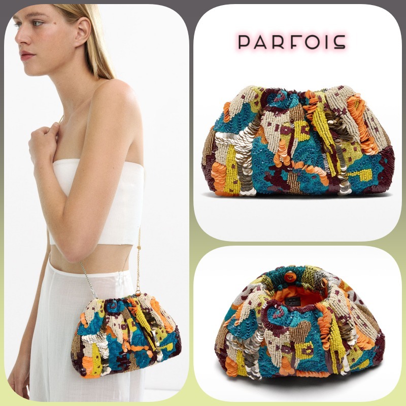 オシャレ効果抜群★PARFOIS★カラフルビーズのパーティーバッグ