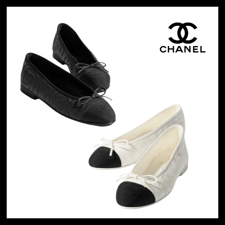 《定番にさりげない柄が可愛い♡》CHANEL バレリーナ