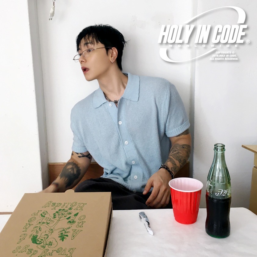 カーディガン No.1309 bokashi half CD (5color)