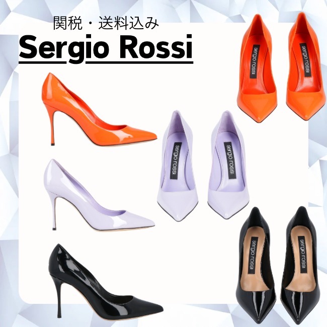 関税・送料込み【Sergio Rossi】レザー ピンヒール