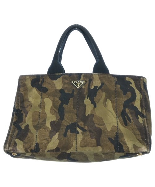 PRADA プラダ トートバッグ カーキx茶x黒(迷彩) - 4500525E0065