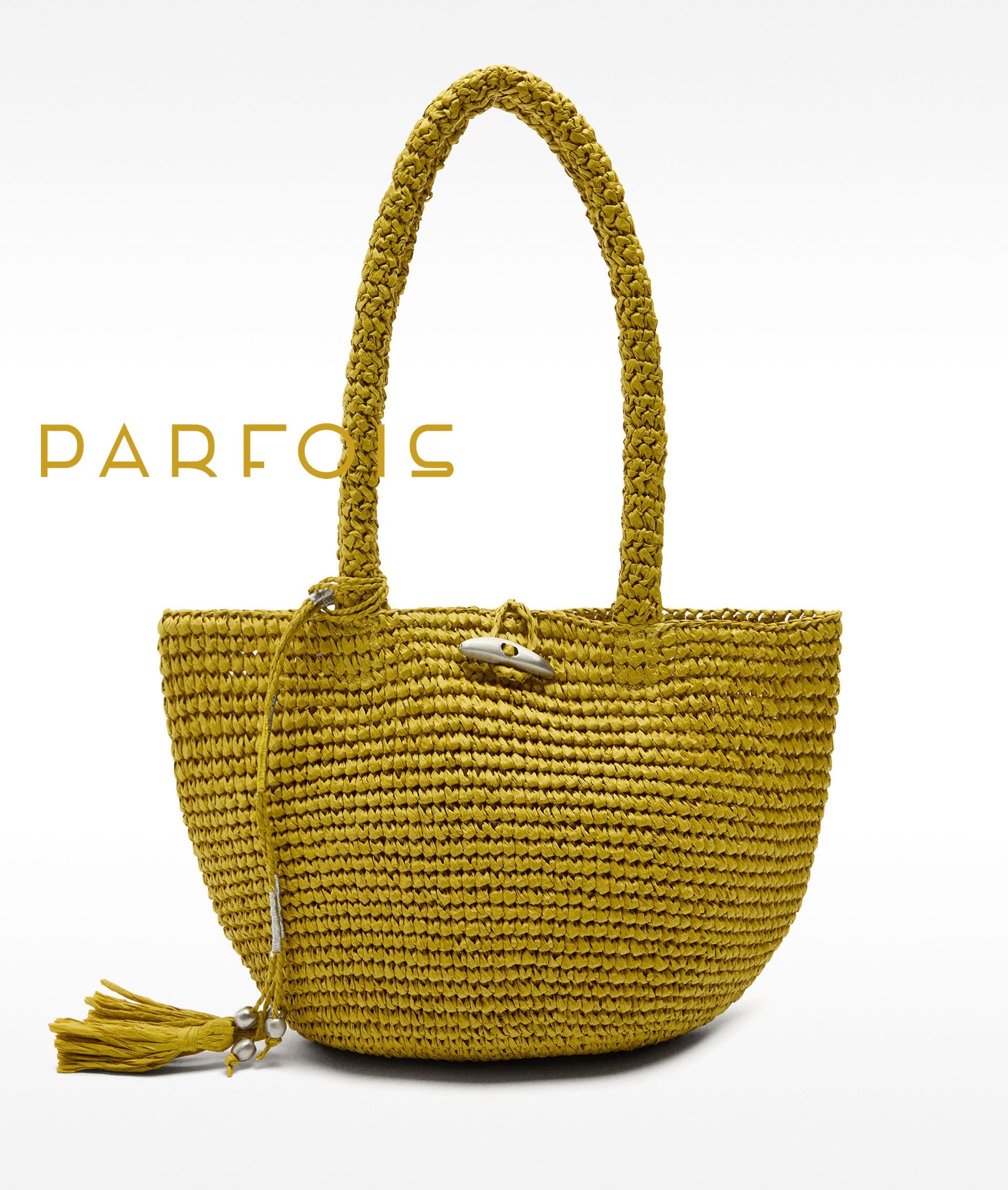 ☆日本未入荷*PARFOIS*新作*ストローショルダーバッグ/GR☆