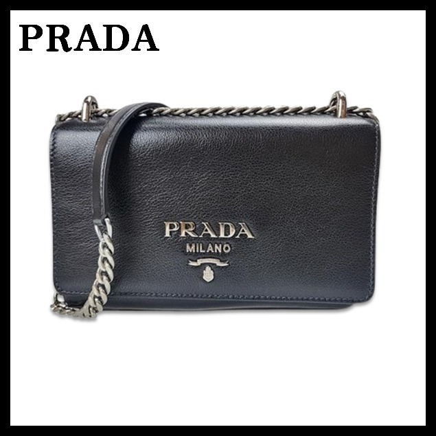 ☆送料・関税込☆PRADA★レザー チェーン ショルダーバッグ★