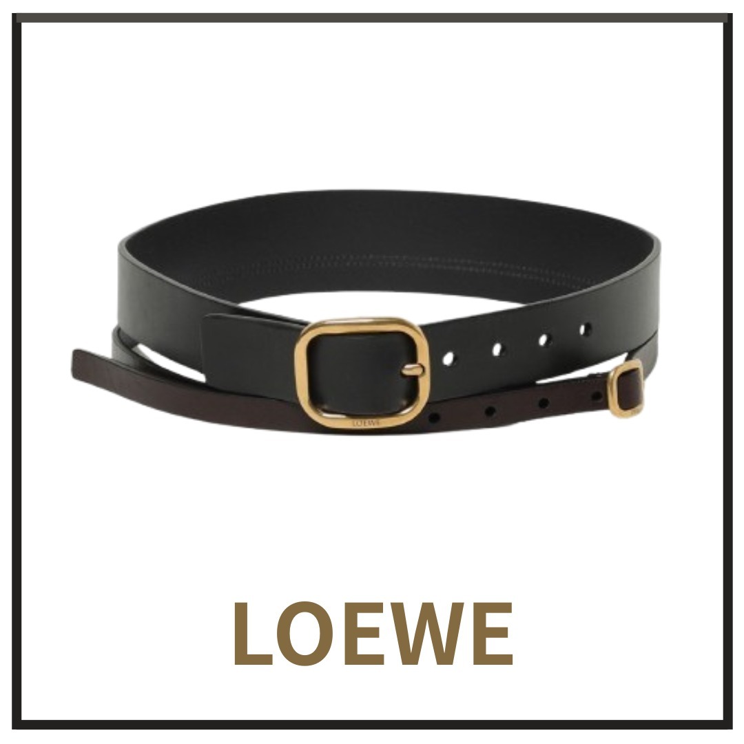 送料関税込み【LOEWE】レディースベルト ブラック