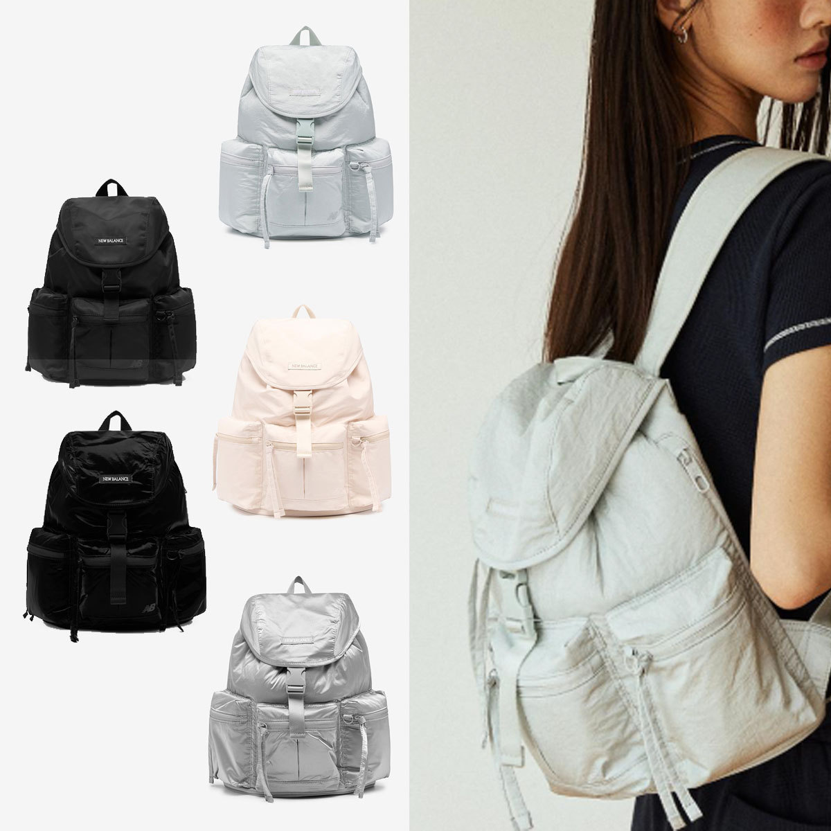バックパック・リュック New Balance women's mat glossy mini backpack 5FT2284