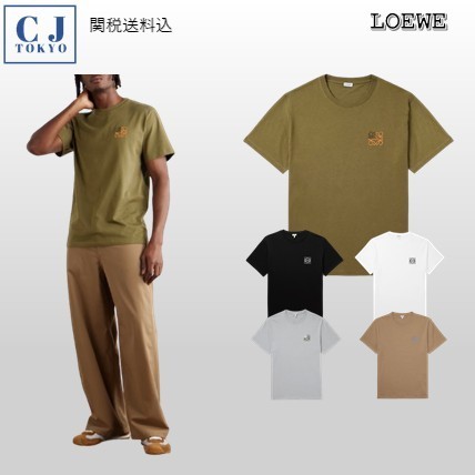 【LOEWE】関税送料込 ロゴ刺繍 コットンジャージー Tシャツ
