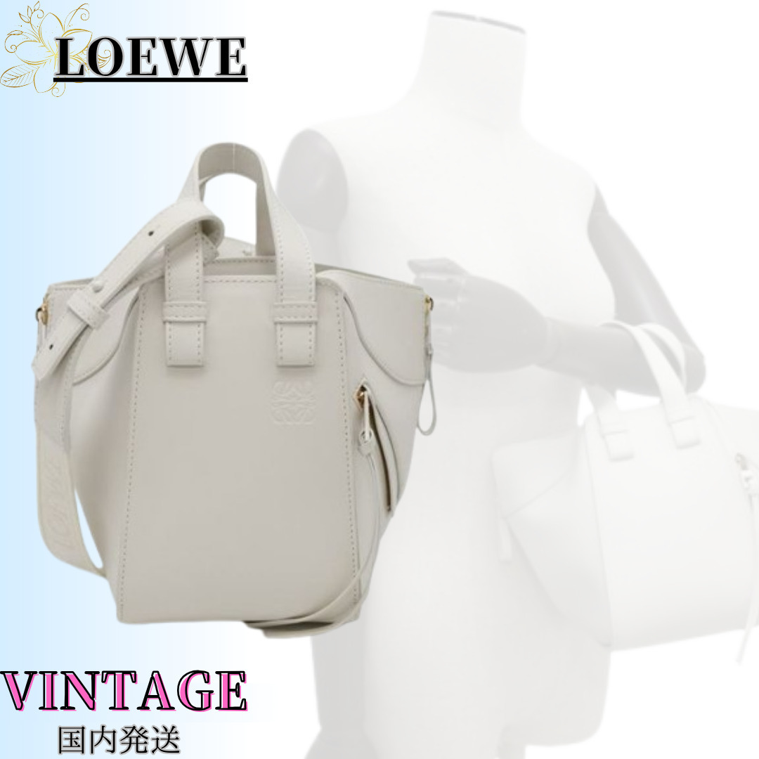 ◆VINTAGE◆【LOEWE】ハンモック コンパクト*2way*レザーバッグ