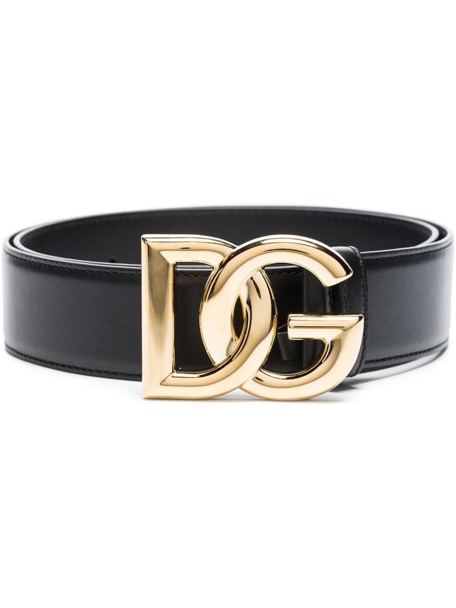 【関税＆送料込み】Dolce & Gabbana Dg Logo Leather Belt