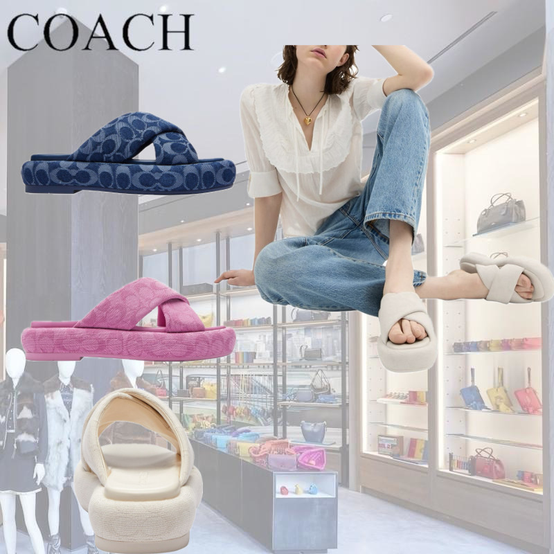 【COACH】Penelope ジャカード サンダル
