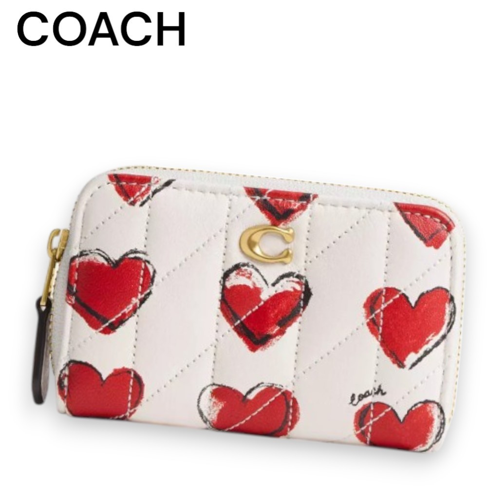 【Coach】キルティングとハート柄♪ Essential カードケース
