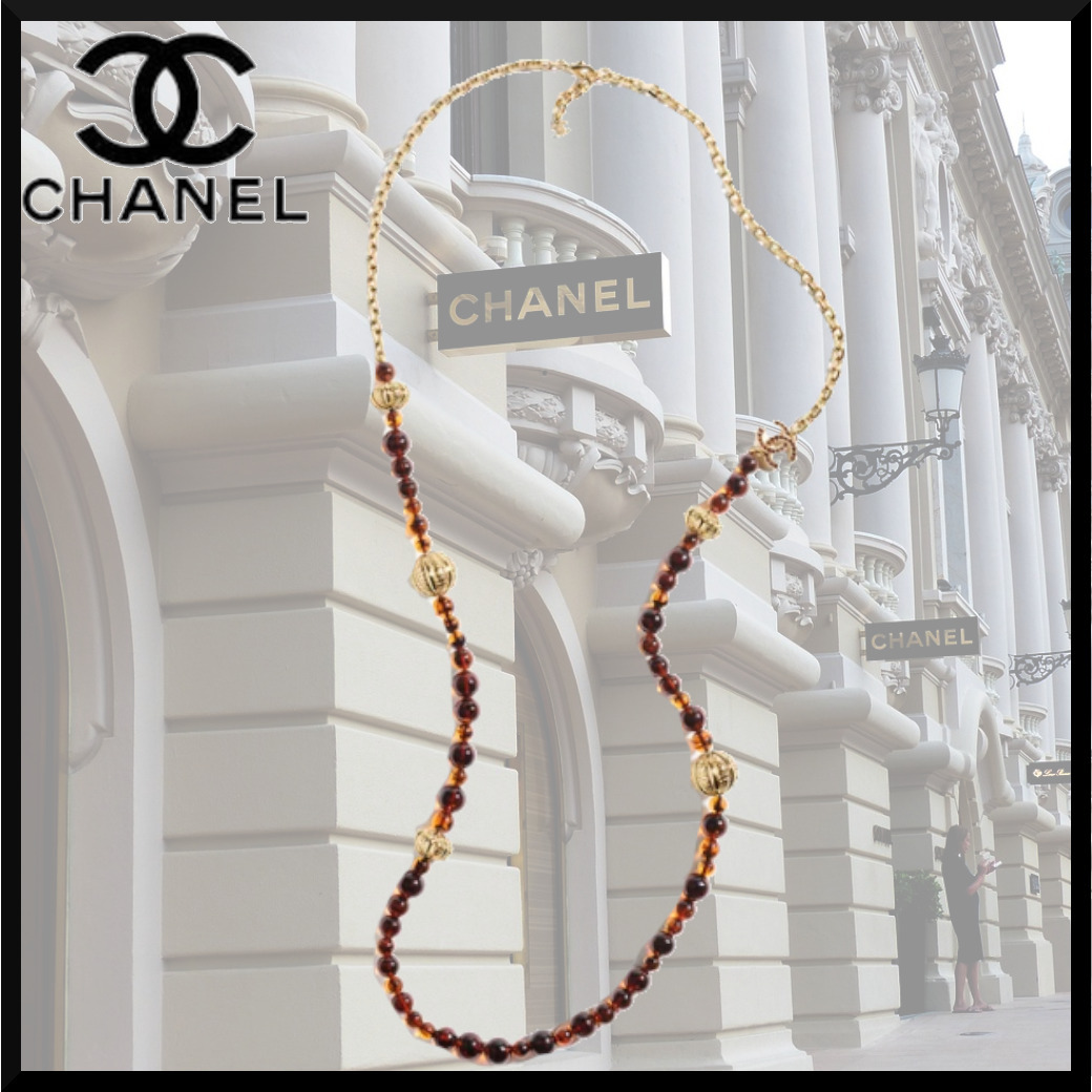 【フェミニンカラーが心惹かれる♪】CHANEL ネックレス