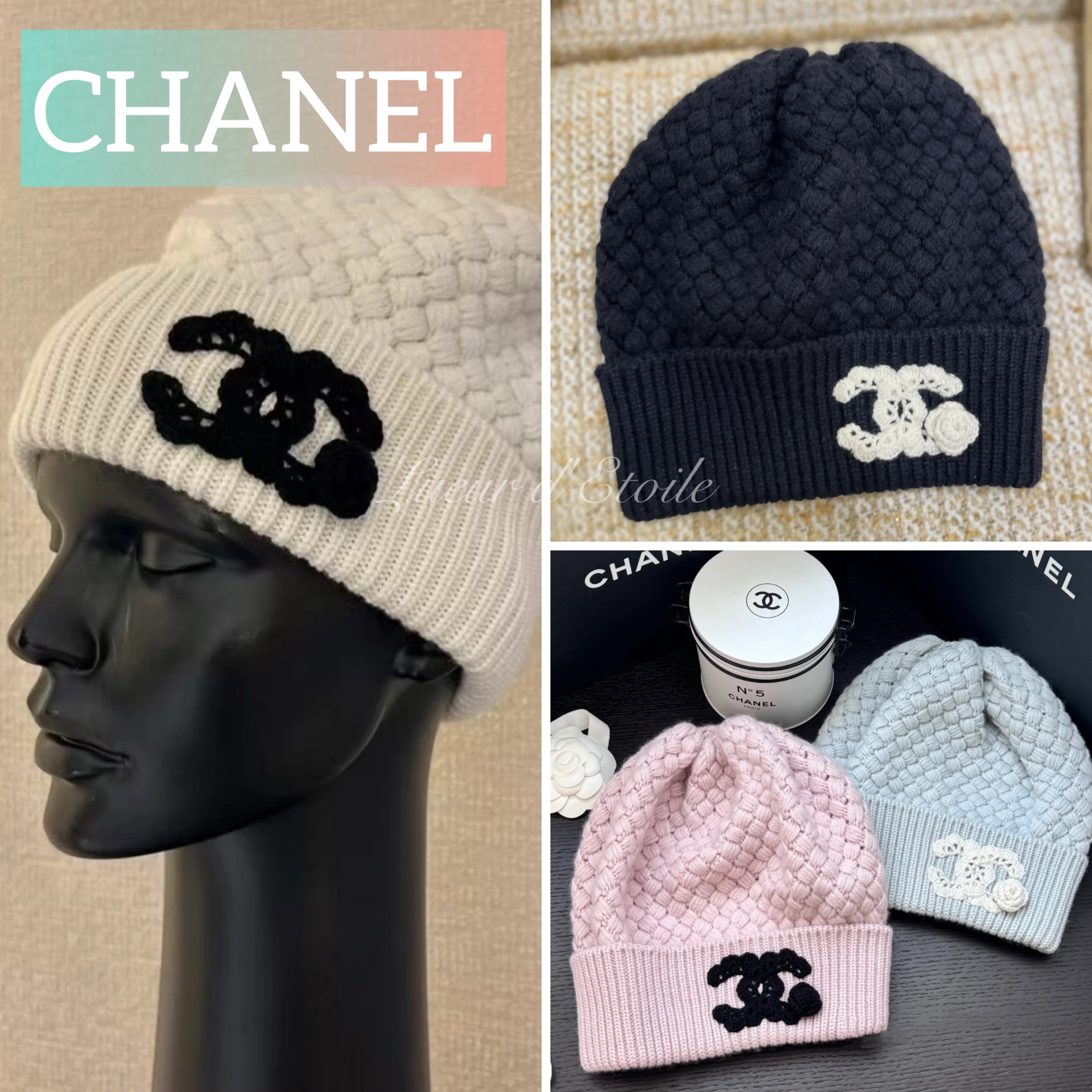 【もこフワ可愛い♡】CHANEL ビーニー カメリア 25A