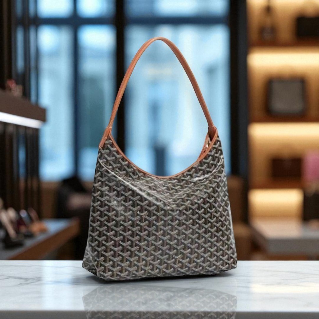 レア【GOYARD】ブラック キャンバス BOHEME HOBO ハンドバッグ