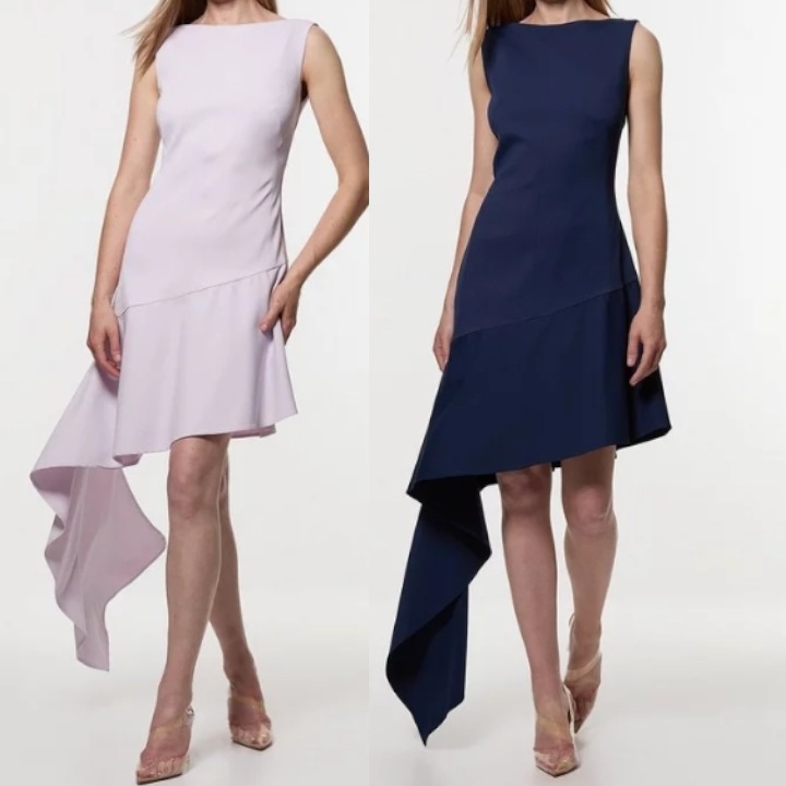 安心追跡【KAREN MILLEN】オープンバックヘム ミニドレス