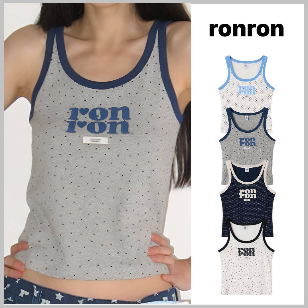 ronron ロンロン CONTRAST LINE SLEEVELESS