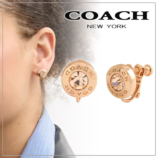 【COACH】コーチ オープン サークル ストーン スタッド