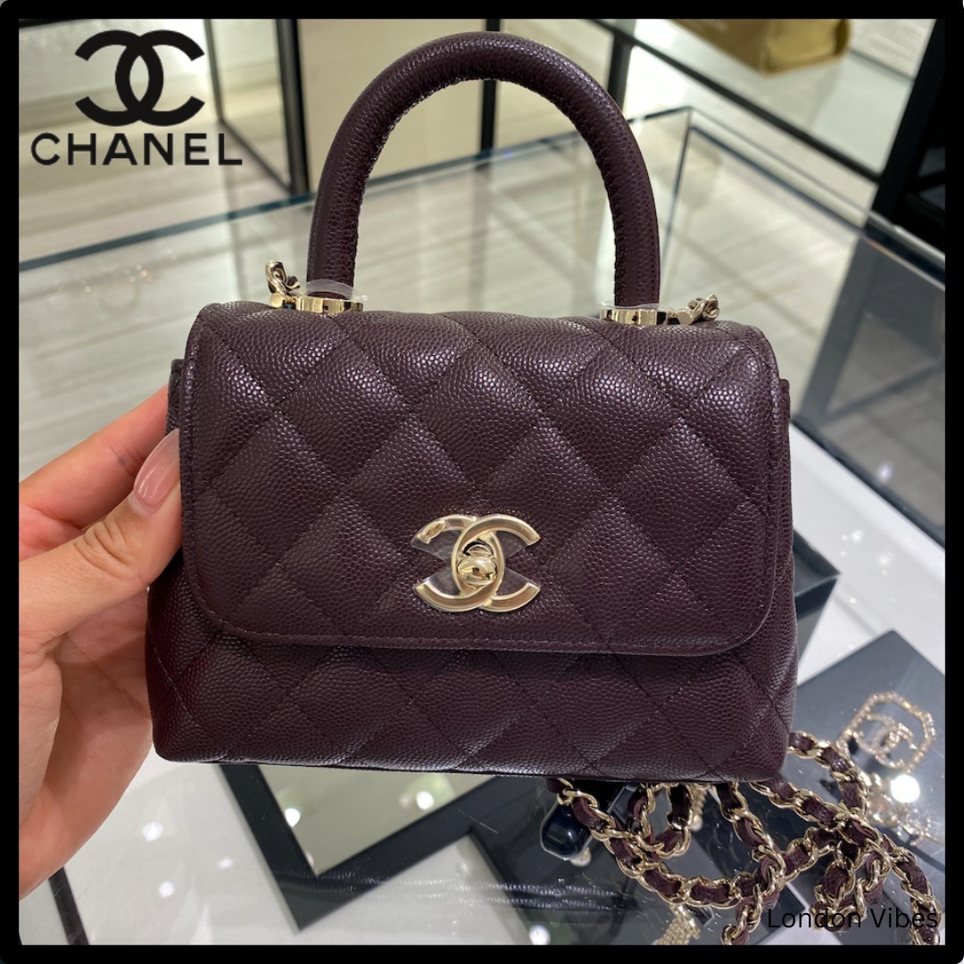 入手困難 CHANEL ココハンドル ミニ 14.5cm ダークブラウン