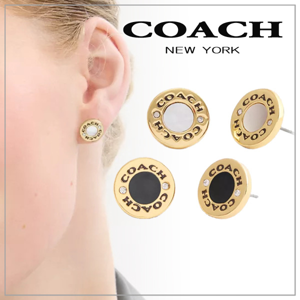 【COACH】コーチ コーチ エナメル サークル スタッド ピアス