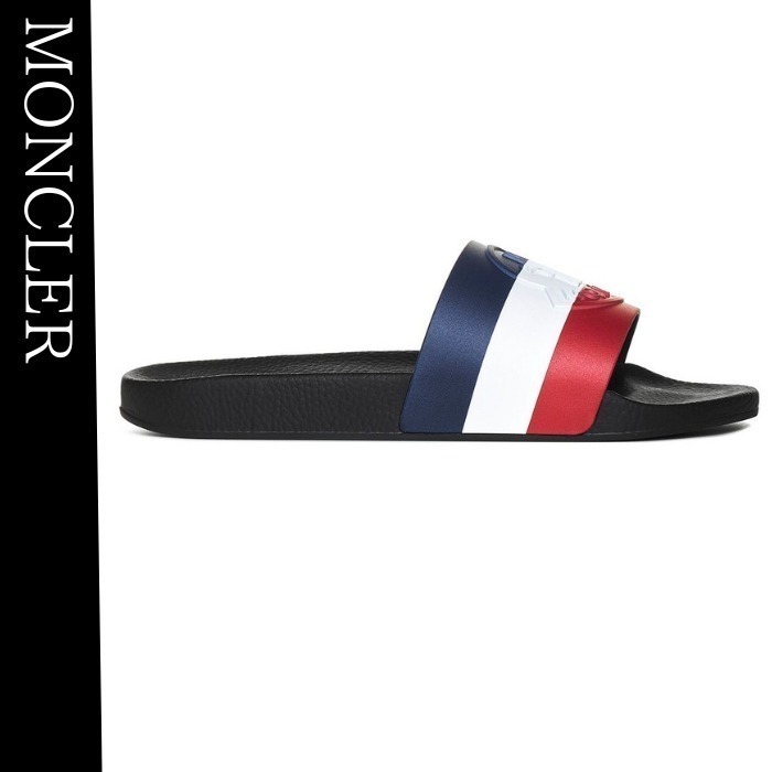 関税込★VIP価格【MONCLER】デボス ストライプ スライド