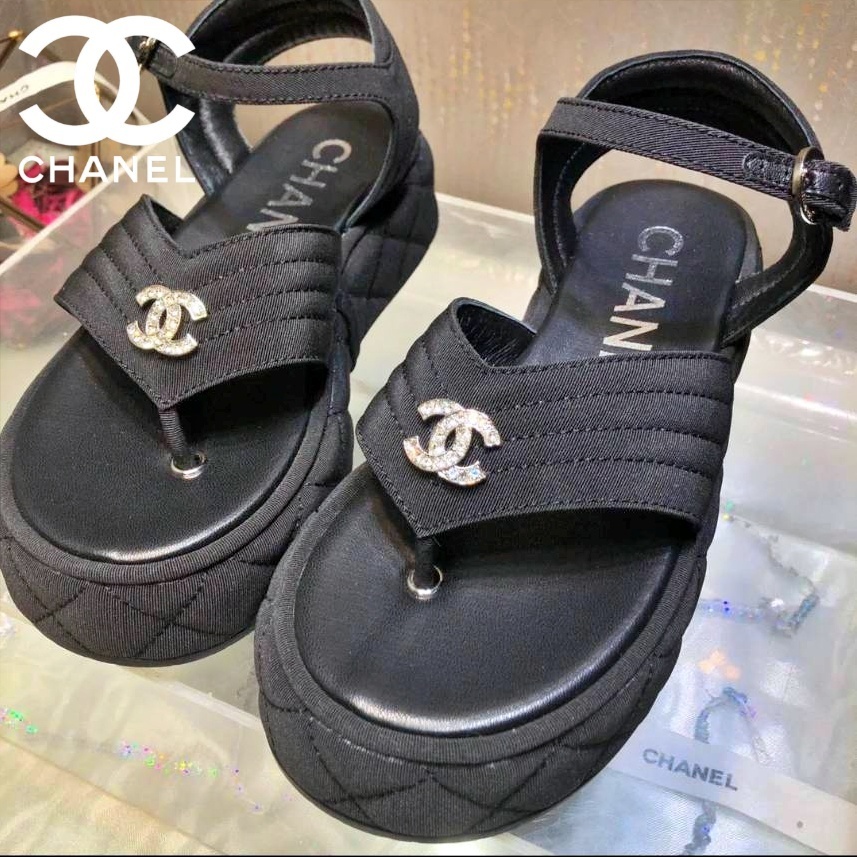 《夏の必需品☆》CHANEL 厚底 サンダル CCロゴ 25C