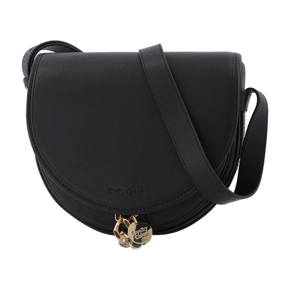 ショルダーバッグ・ポシェット Mara Saddle Bag in Black Leather