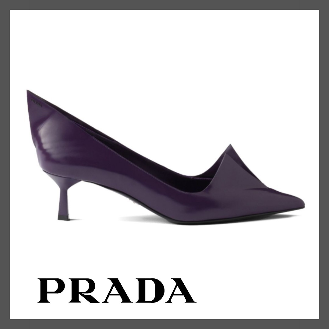 関税込！【PRADA】プラダ Brushed Leather Pumps