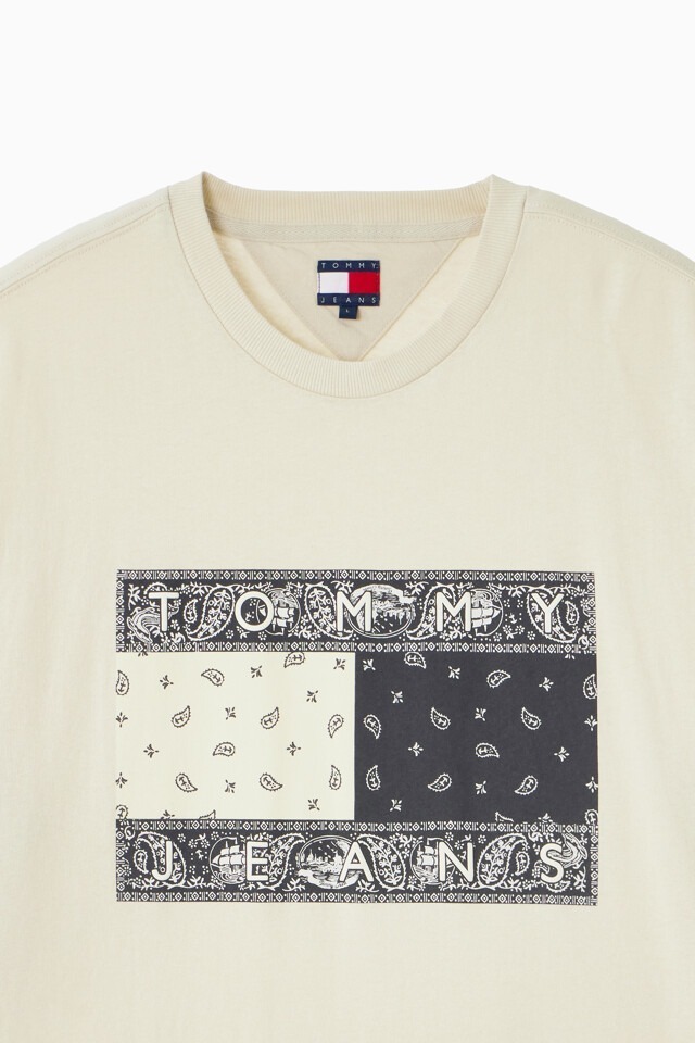 [ JEANS] ペイズリー×フラッグロゴTシャツ《XS〜XXLあり》