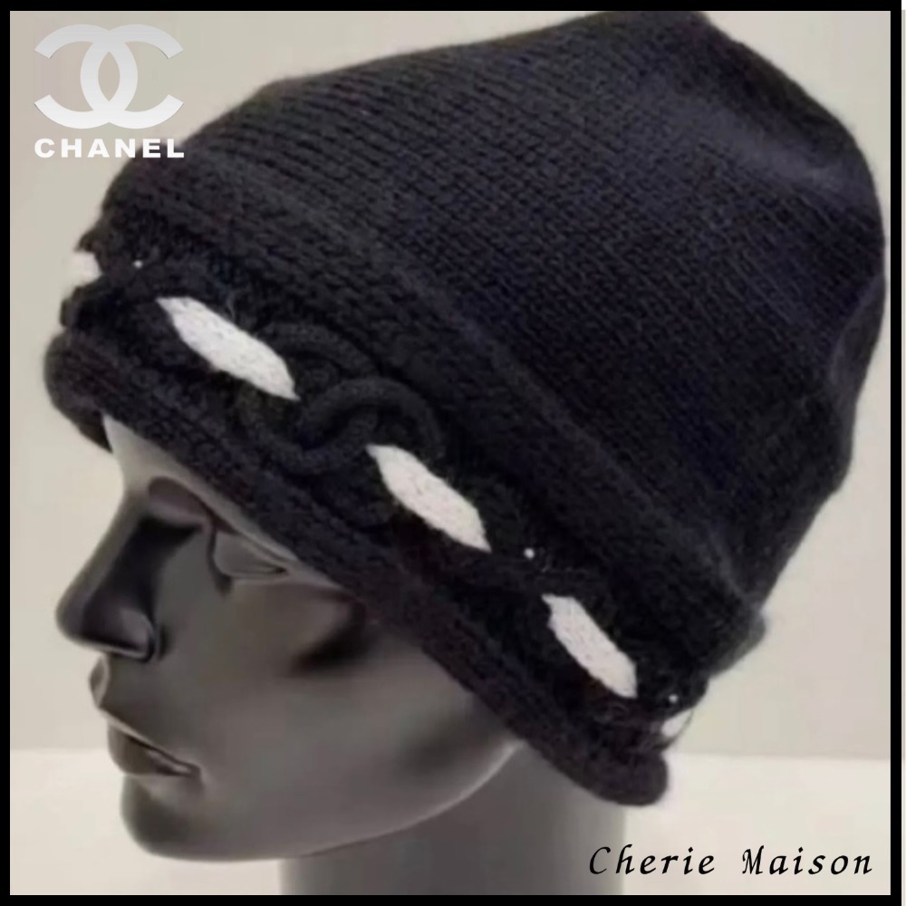 【編み込みが可愛い！】CHANEL ニット帽 ビーニー