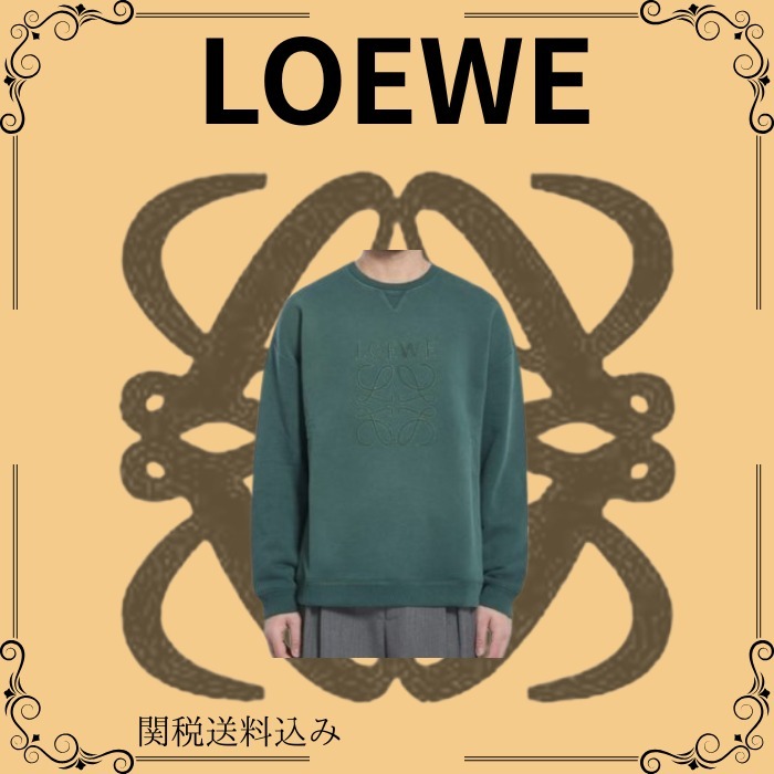 LOEWE ロエベ コットンスウェットシャツ グリーン