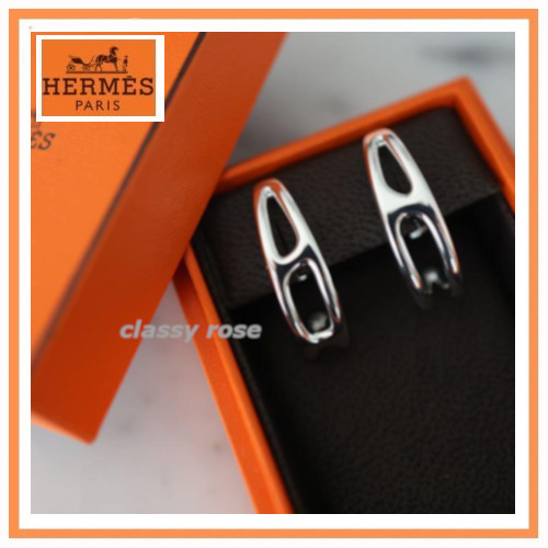 【HERMES】上品&クールに☆シェーヌダンクル パンク ピアス