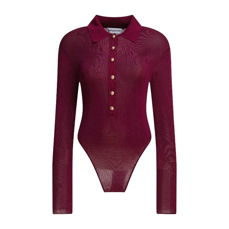 インナー・ルームウェアその他 SELF PORTRAIT FW25 Tops (PF25 113T BU BURGUNDY)