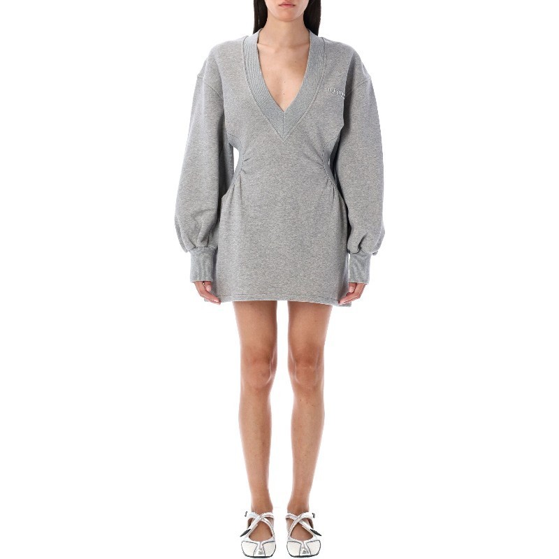 ワンピース THE ATTICO FLEECE MINI DRESS V NECK (WCA00436JJF003AA 183)