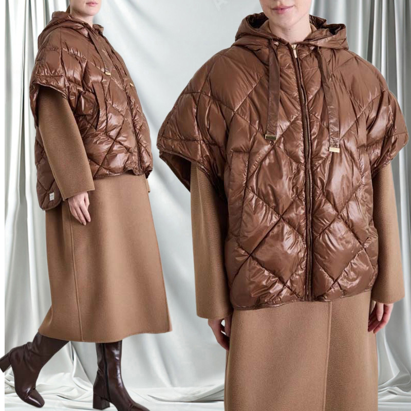 Max Mara THE CUBE「ALBI」上質グースダウン フードケープ