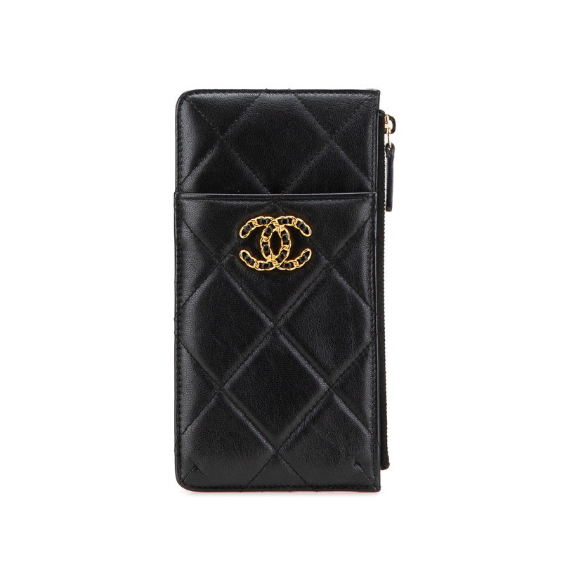 シャネル CHANEL19 ラムスキン カードケース