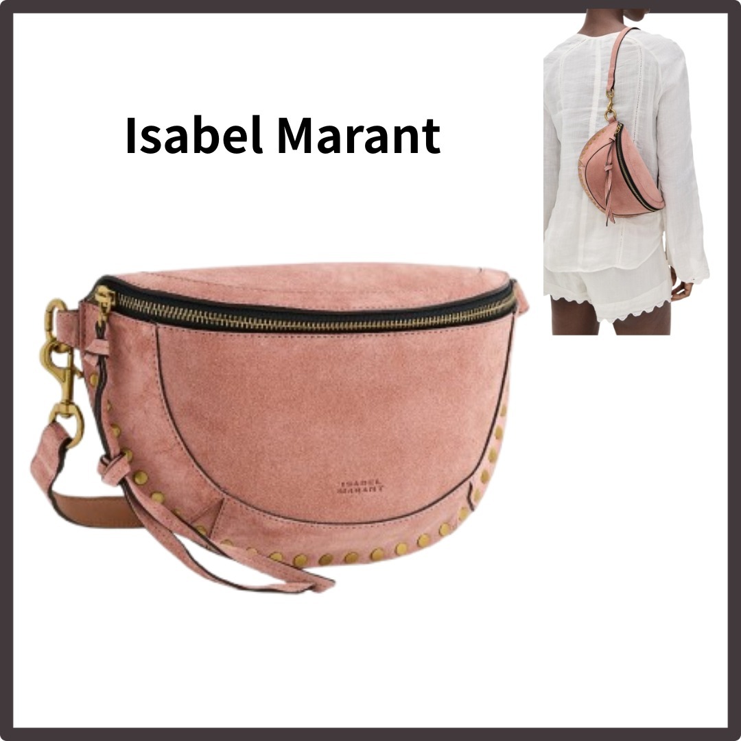 Isabel Marant＊ショルダーバッグ スエード ピンク ロゴ 送料込