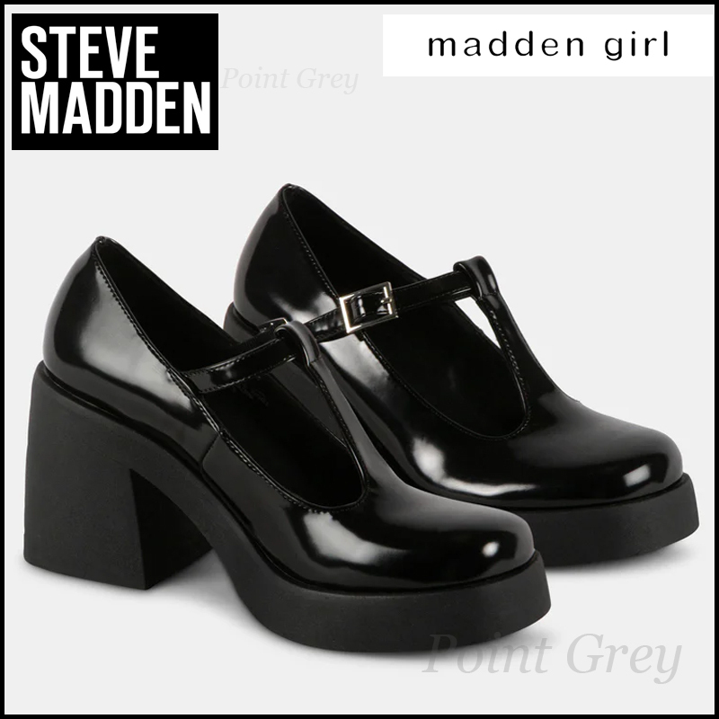 Steve Madden☆ 光沢エナメル・Tストラップ・メリージェーン