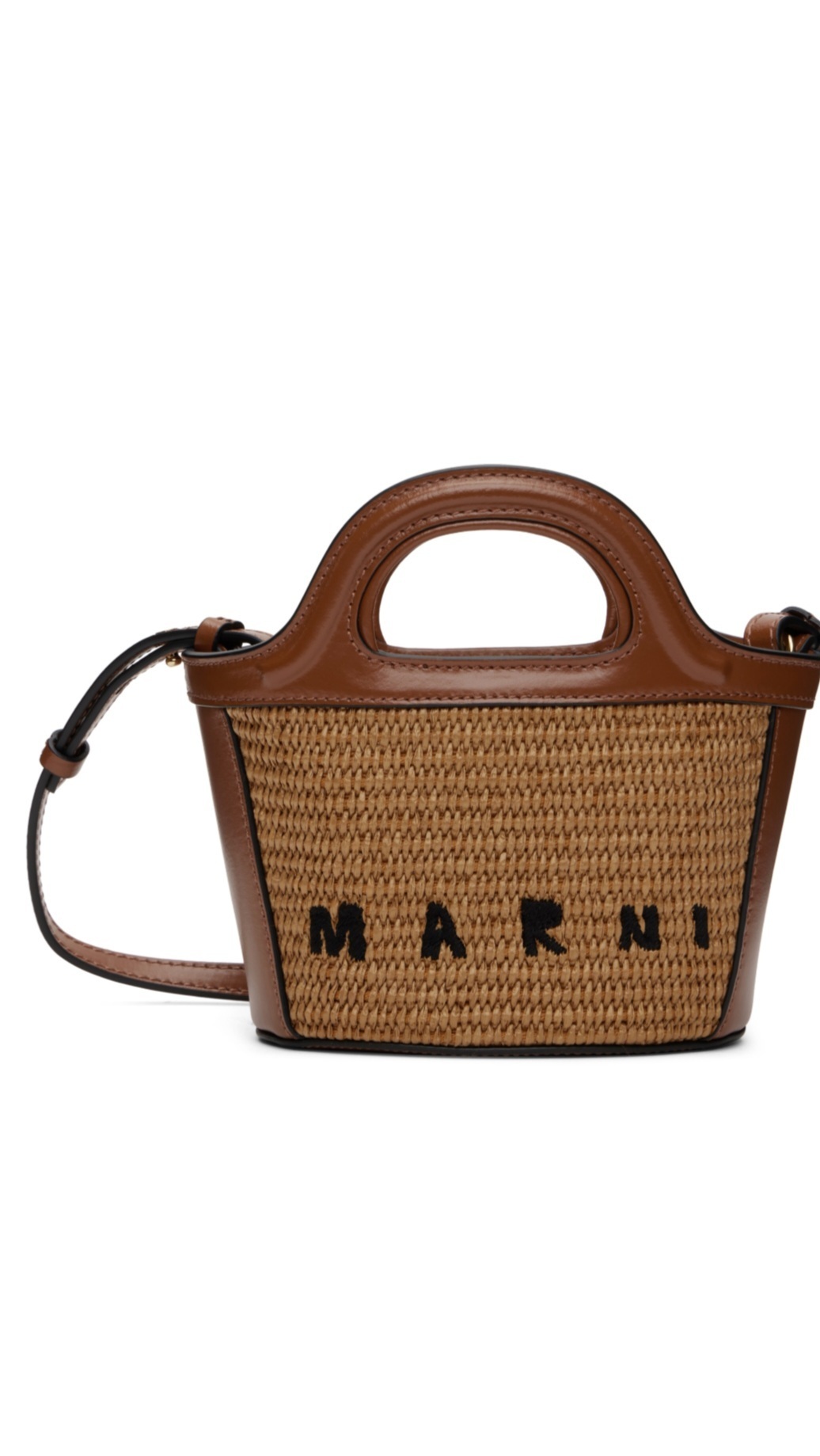 MARNI ベージュ＆ブラウン マイクロ Tropicalia トートバック
