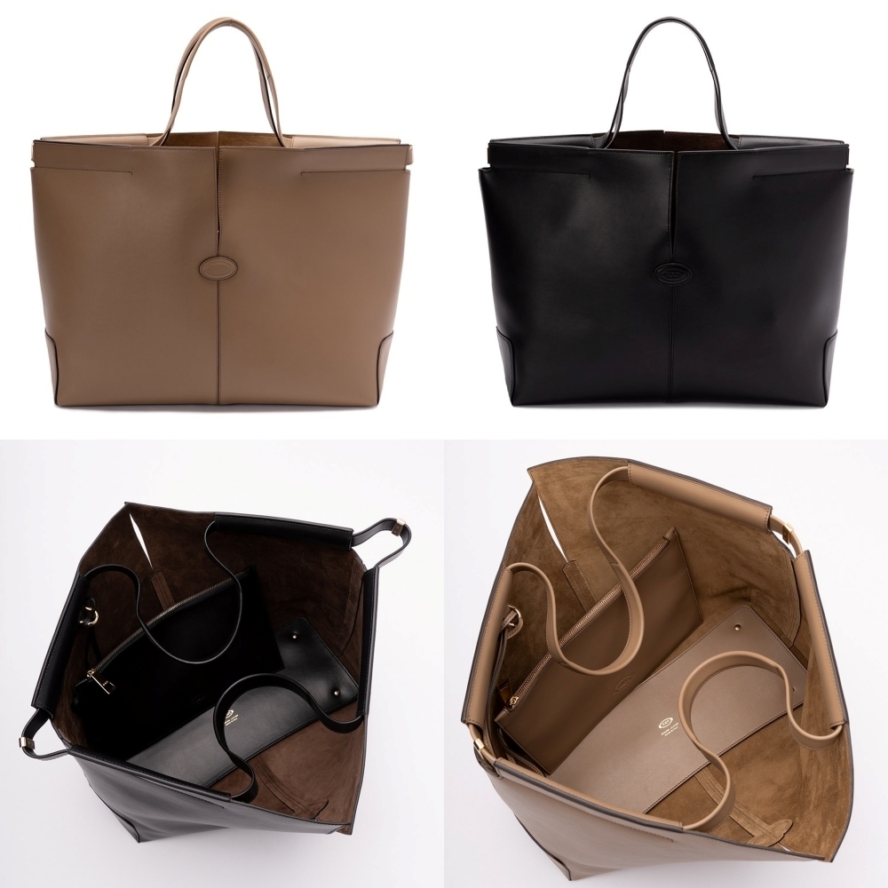 TOD'S トッズ 取り外し可能な内装ポーチ カーフ トートバッグ