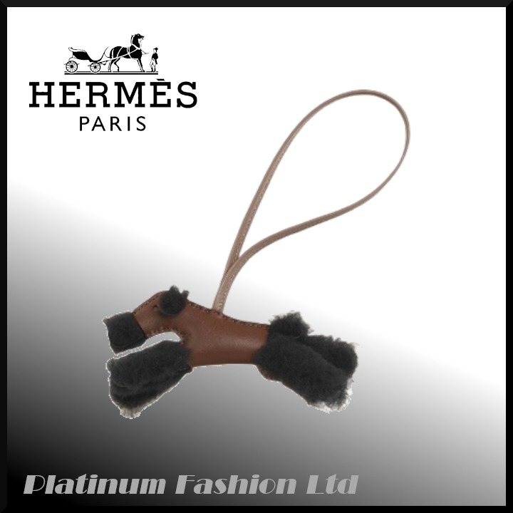 【HERMES】バディチャーム メリノウール Milo & Noir Chocolat
