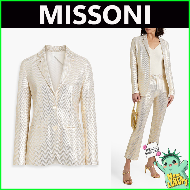 MISSONI★素敵！メタリックコットンブレンドブレザー