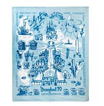 【Disney】Disneyland 70周年 パークマップ ブランケット