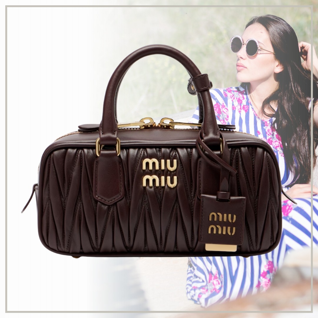 【完売必至】MiuMiu Arcadie キルティングレザーバッグ